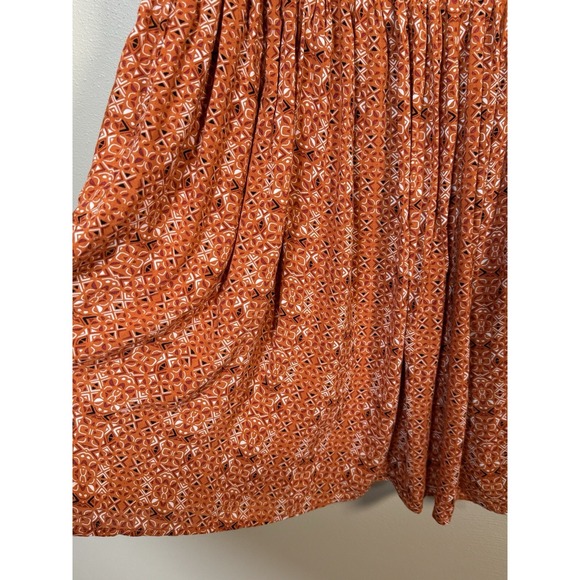 Free People Women's Sundown Babydoll Dress T Back Scoop Neck Lined Boho Orange L - Picture 11 of 15